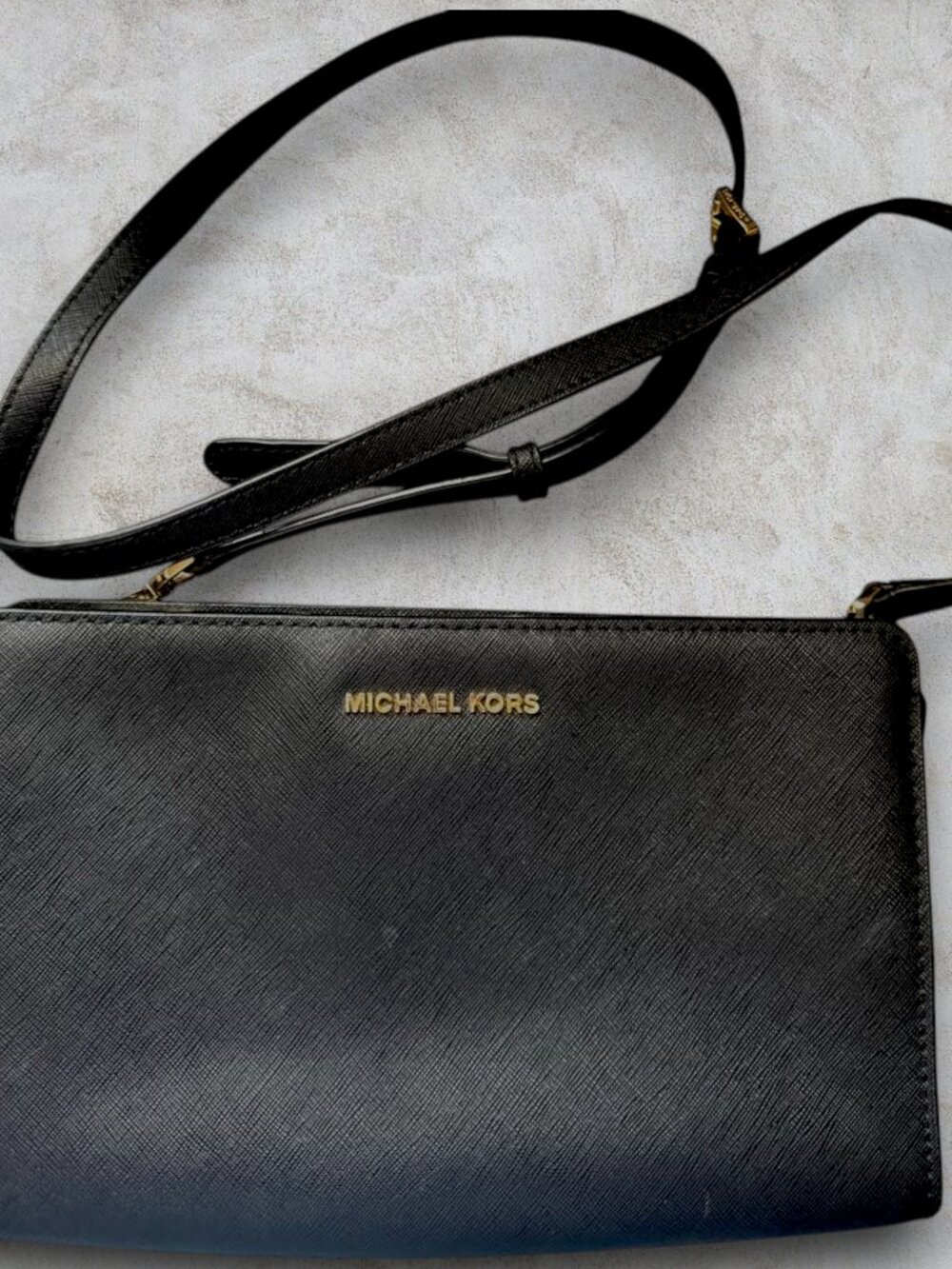 Michael Kors Black Saffiano Leather Crossbody Bag
